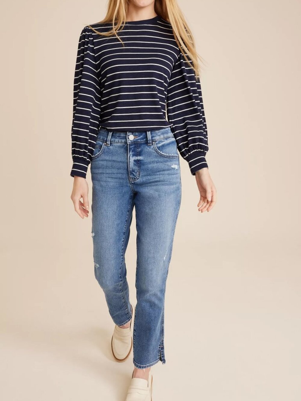 m jeans by maurices™ Everflex™ CURVY High Rise Slim Straight Ankle Jean